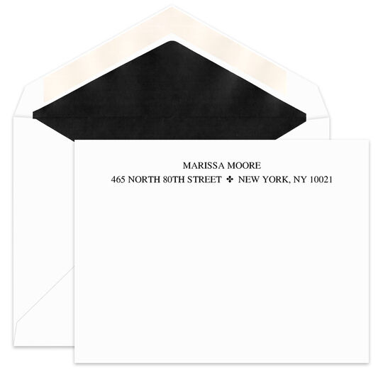Moore Petite Flat Correspondence Note Cards - Raised Ink